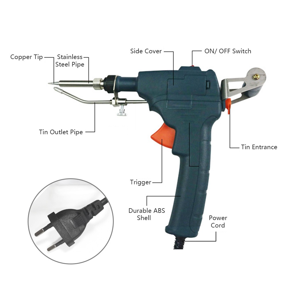 Pistola de solda portátil 60W, - Industrial Laser Soldering Iron avaliação e preço